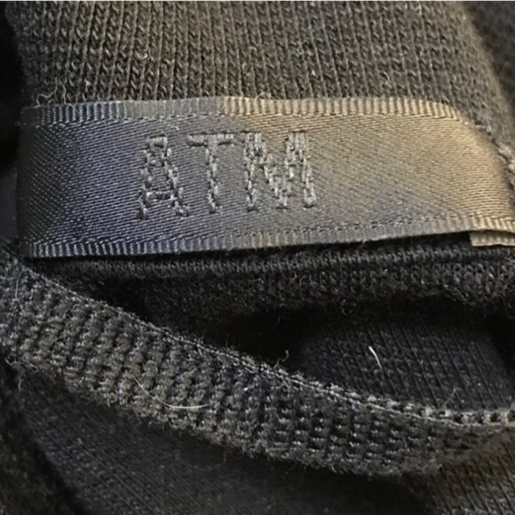 ATM Anthony Thomas Melillo French Terry Track Jacket XS Black Piped Full Zip Up - Picture 8 of 11